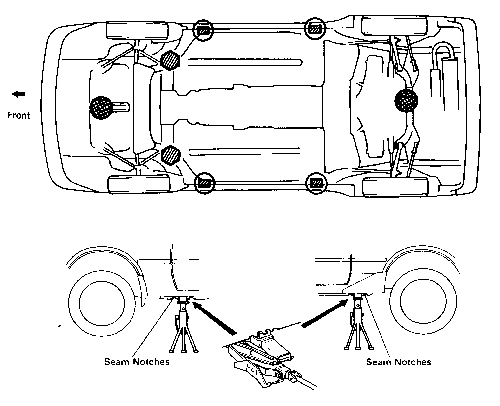 Lift and Support Locations Diagram
